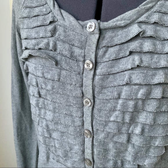 DKNY Ruffle Cardigan EUC - Picture 5 of 9